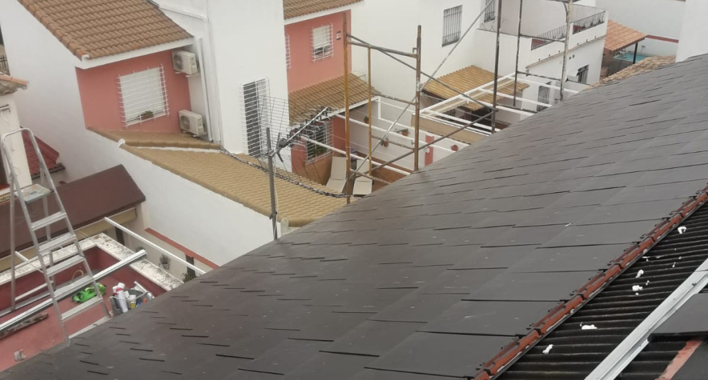 Roof restoration in Barakaldo.