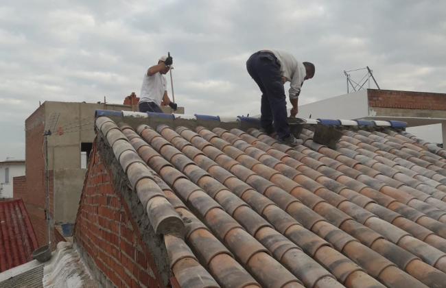 Roof renovation in  Neguri.